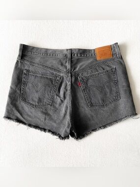 Levi's 501 Black Denim Cutoff Shorts